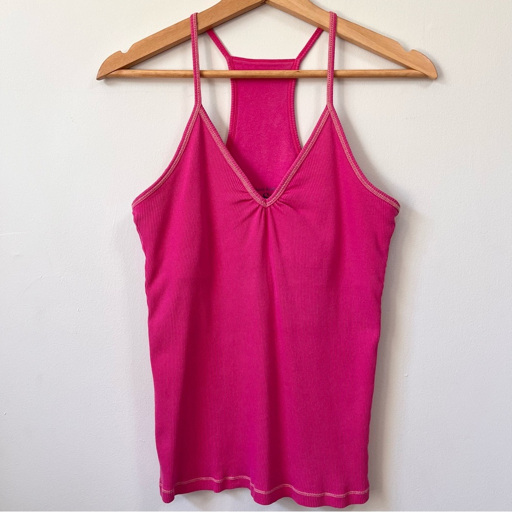 Victoria’s Secret TEE SHOP Pink Racerback Camisole with Built-In Bra, Size M